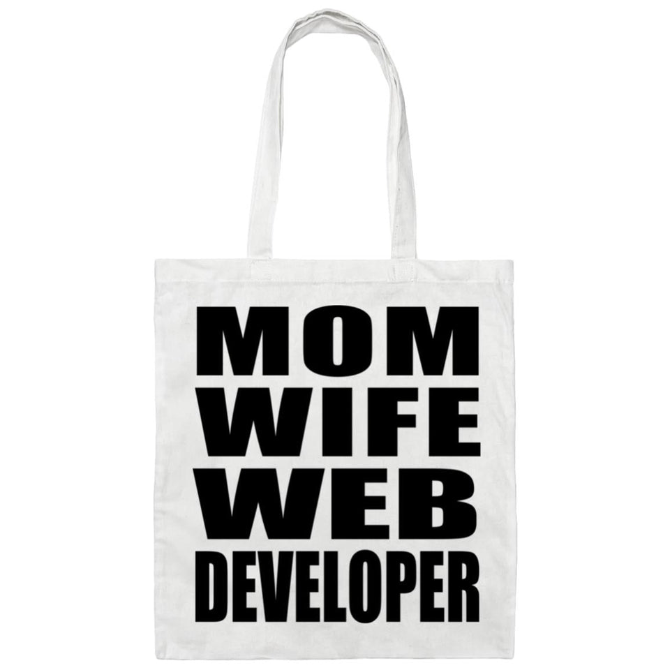 Mom Wife Web Developer - Tote Bag White