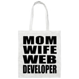 Mom Wife Web Developer - Tote Bag White