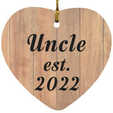 Uncle Established EST. 2022 - Heart Ornament C
