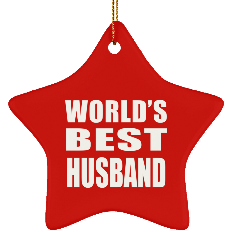 World's Best Husband - Star Ornament
