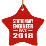 Stationary Engineer Established EST. 2018 - Star Ornament