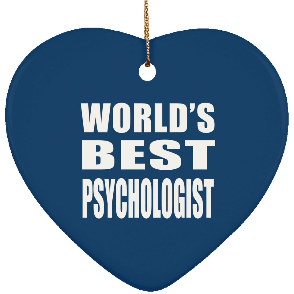 World's Best Psychologist - Heart Ornament