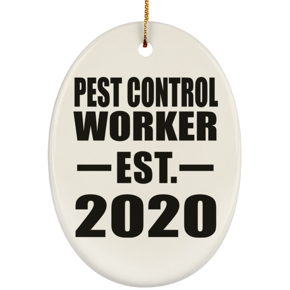 Pest Control Worker Established EST. 2020 - Oval Ornament