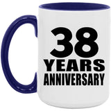 38th Anniversary 38 Years Anniversary - 15oz Accent Mug Purple