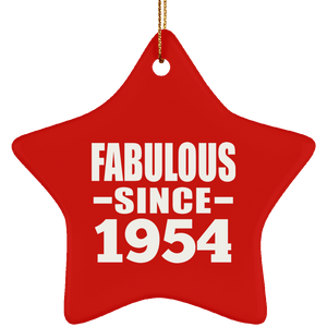 70th Birthday Fabulous Since 1954 - Star Ornament