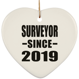 Surveyor Since 2019 - Heart Ornament