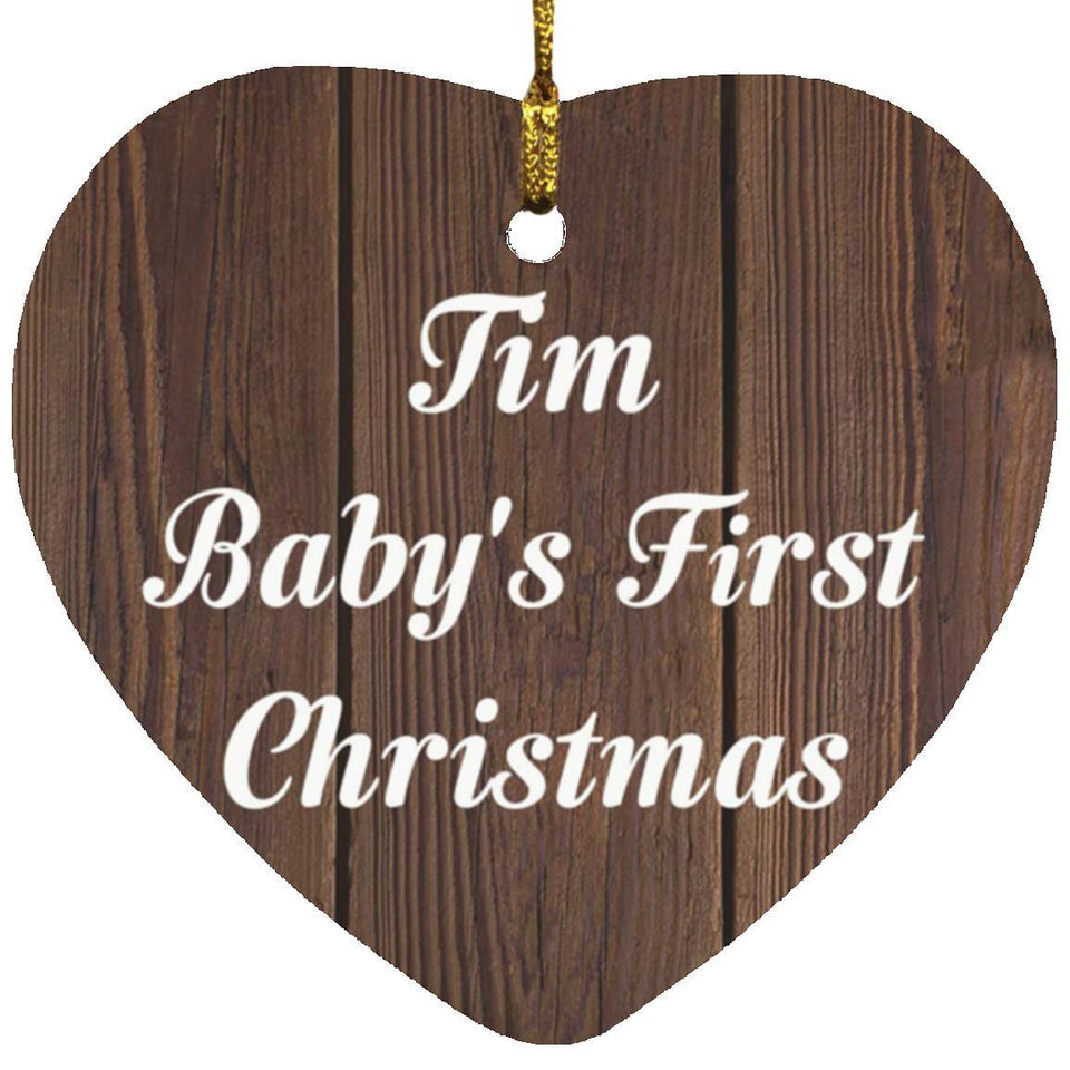Tim Baby's First Christmas - Heart Ornament D