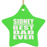 Sidney Best Dad Ever - Star Ornament