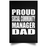 Proud Social Community Manager Dad - Poster Portrait