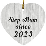 Step Mom Since 2023 - Heart Ornament F