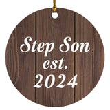 Step Son Established EST. 2024 - Circle Ornament D