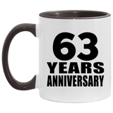 63rd Anniversary 63 Years - 11oz Accent Mug Black