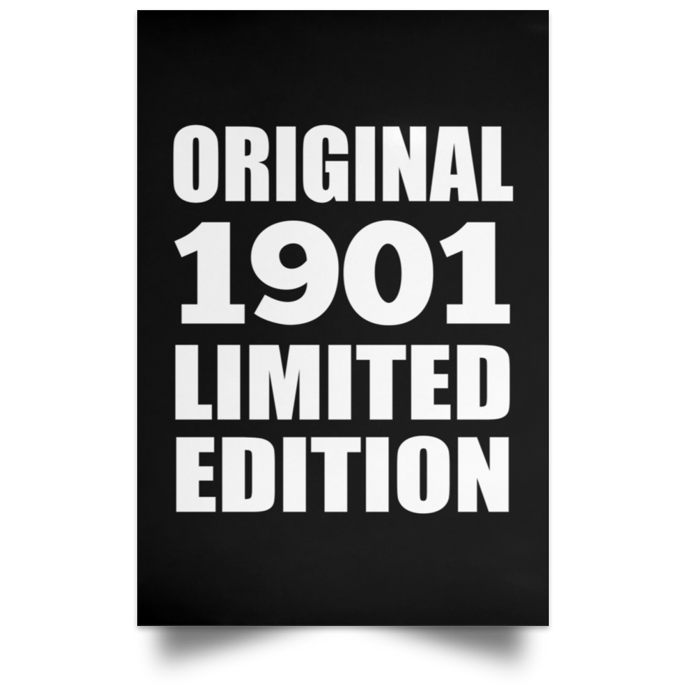 123rd Birthday Original 1901 Limited Edition - Poster Portrait