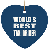 World's Best Taxi Driver - Heart Ornament
