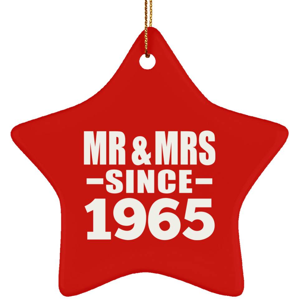 59th Anniversary Mr & Mrs Since 1965 - Star Ornament