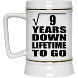 3rd Anniversary Square Root of 9 Years Lifetime To Go - Beer Stein