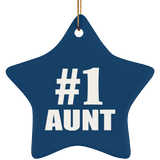 Number One #1 Aunt - Star Ornament