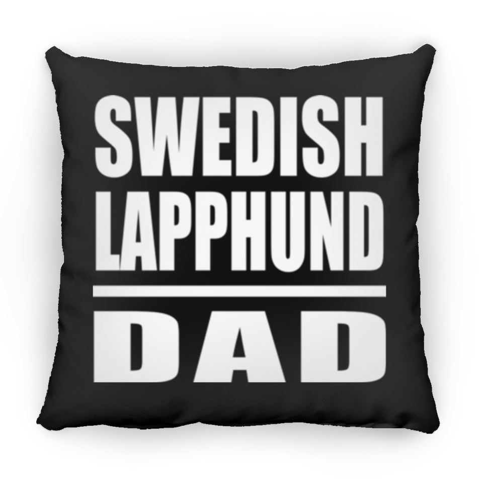 Swedish Lapphund Dad - Throw Pillow Black