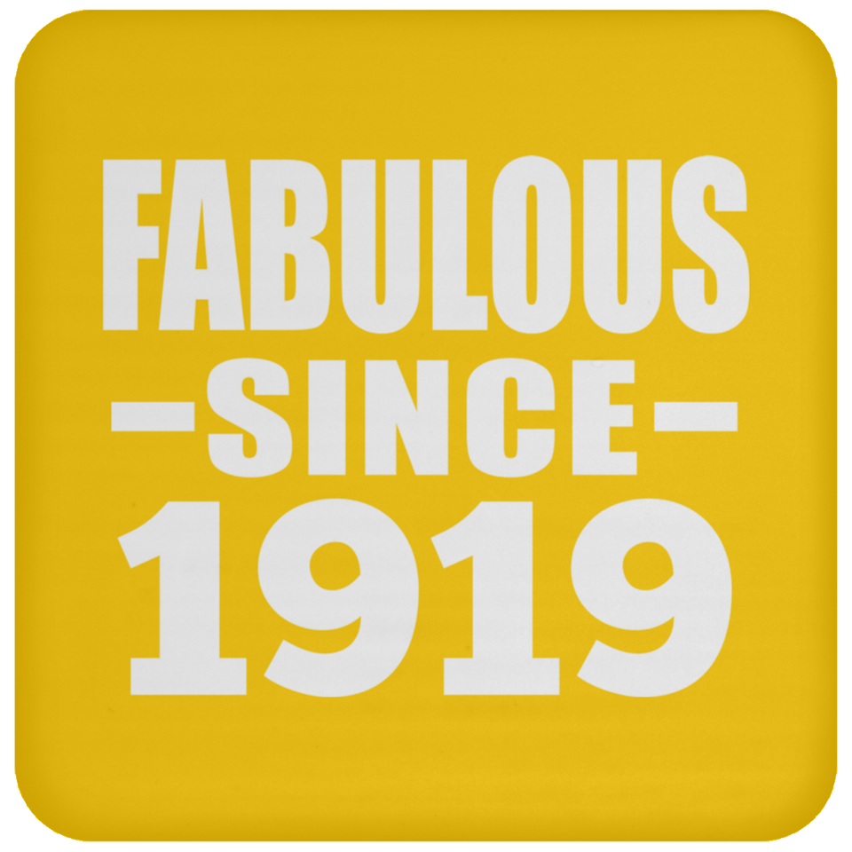 105th Birthday Fabulous Since 1919 - Drink Coaster