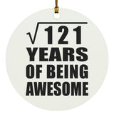 11th Birthday Square Root of 121 Years of Being Awesome - Circle Ornament