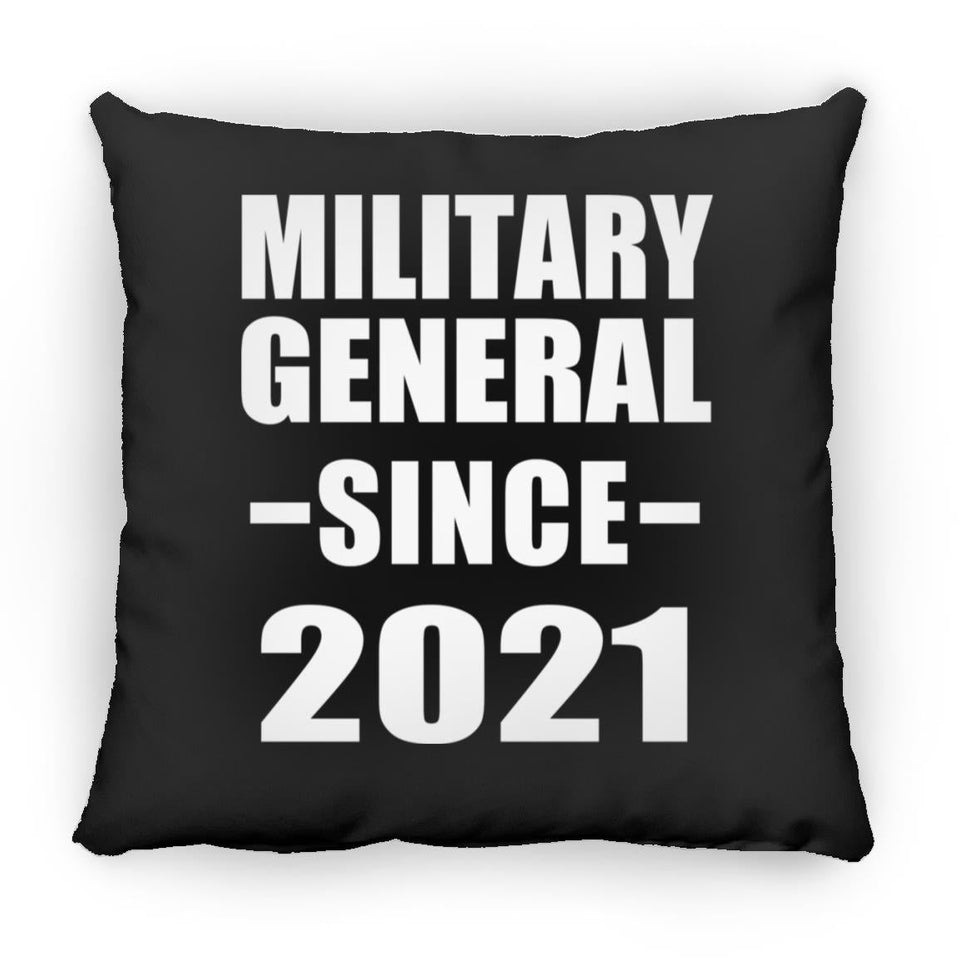 Military General Since 2021 - Throw Pillow Black