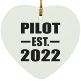 Pilot Established EST. 2022 - Heart Ornament