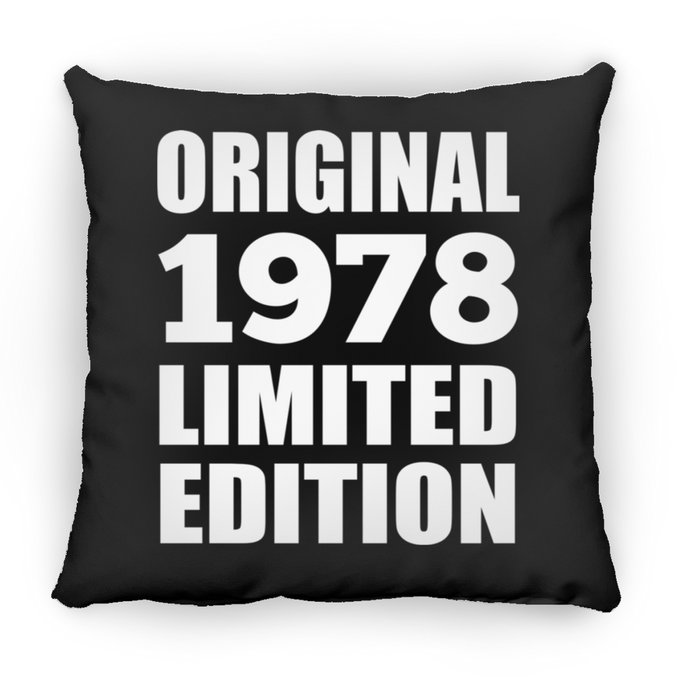 46th Birthday Original 1978 Limited Edition - Throw Pillow Black