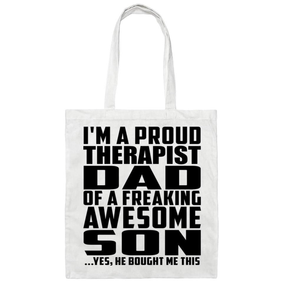Proud Therapist Dad Of Awesome Son - Tote Bag White