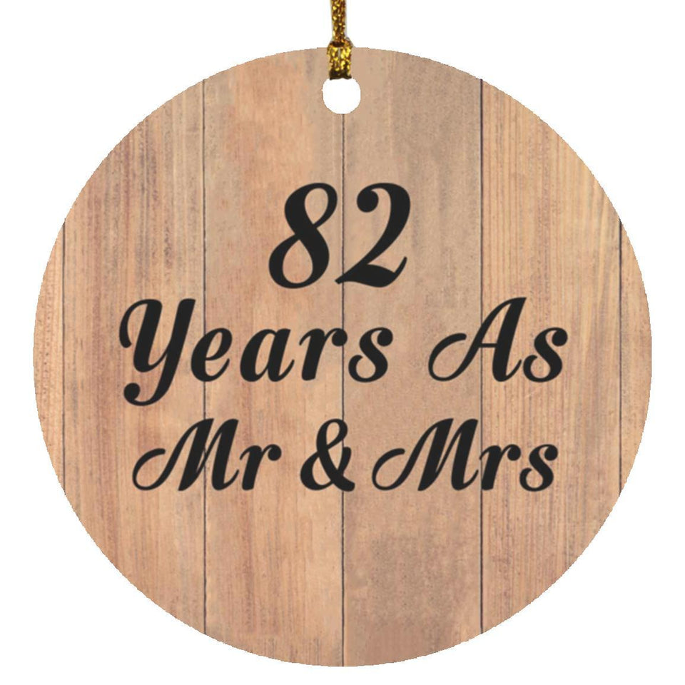 82 Years As Mr & Mrs - Circle Ornament C