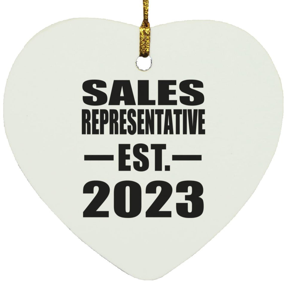 Sales Representative Established EST. 2023 - Heart Ornament