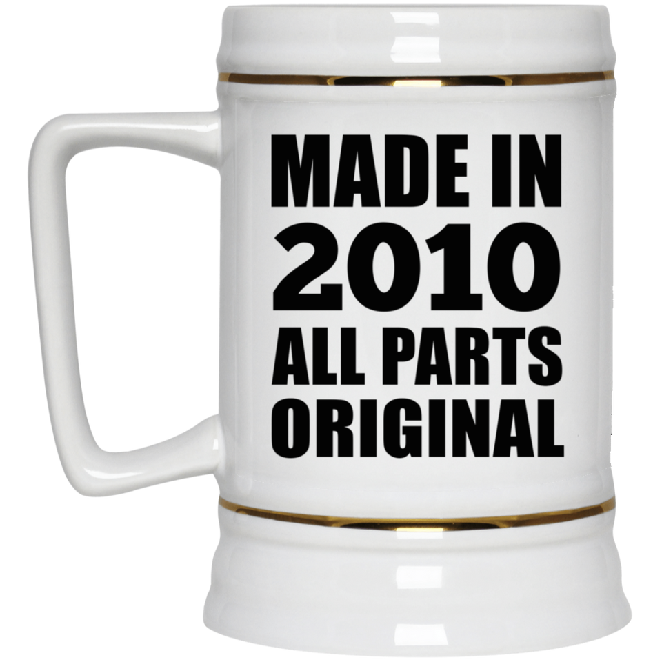 14th Birthday Made in 2010 All Parts Original - Beer Stein