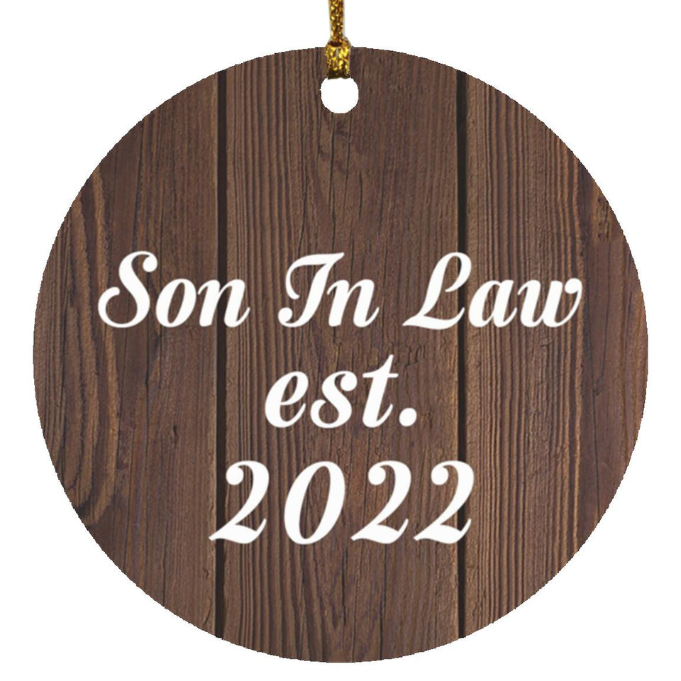 Son In Law Established EST. 2022 - Circle Ornament D