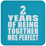 2nd Anniversary 2 Years Of Being Mrs Perfect - Drink Coaster