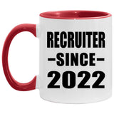 Recruiter Since 2022 - 11oz Accent Mug Red