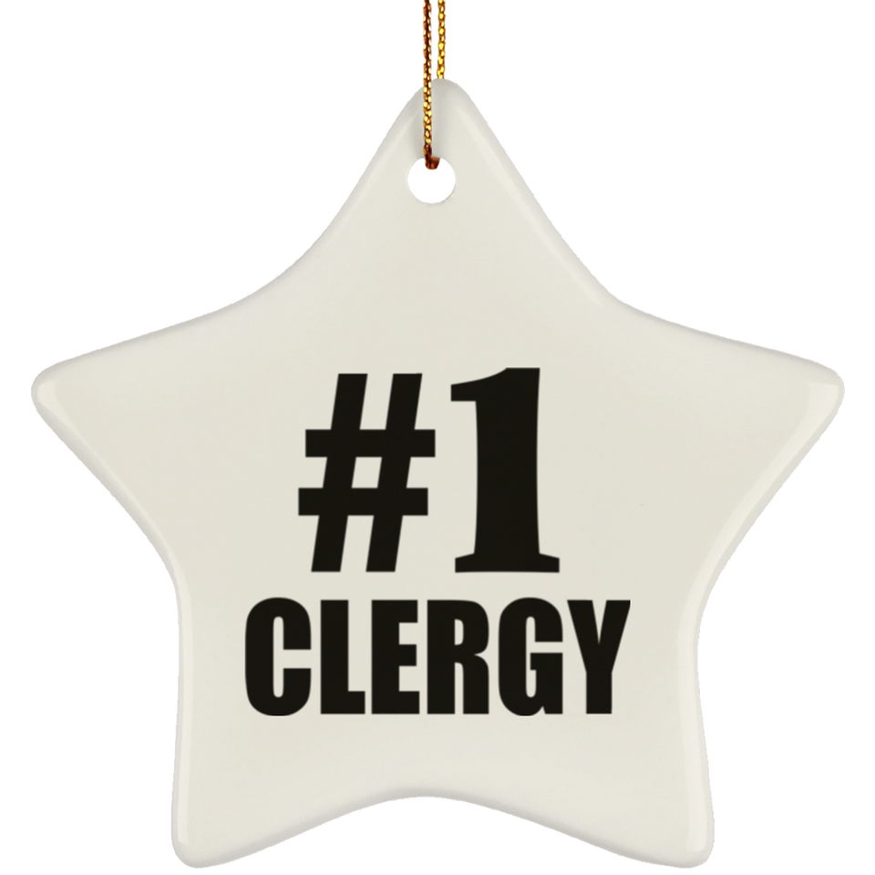 Number One #1 Clergy - Star Ornament