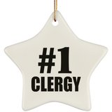 Number One #1 Clergy - Star Ornament