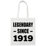 105th Birthday Legendary Since 1919 - Tote Bag White