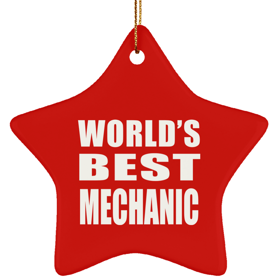 World's Best Mechanic - Star Ornament