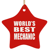 World's Best Mechanic - Star Ornament