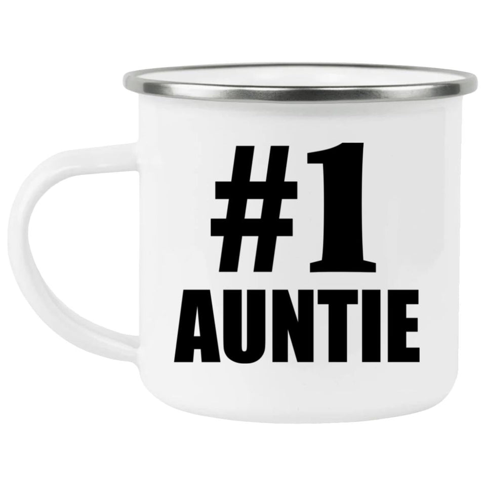 Number One #1 Auntie - 12oz Camping Mug