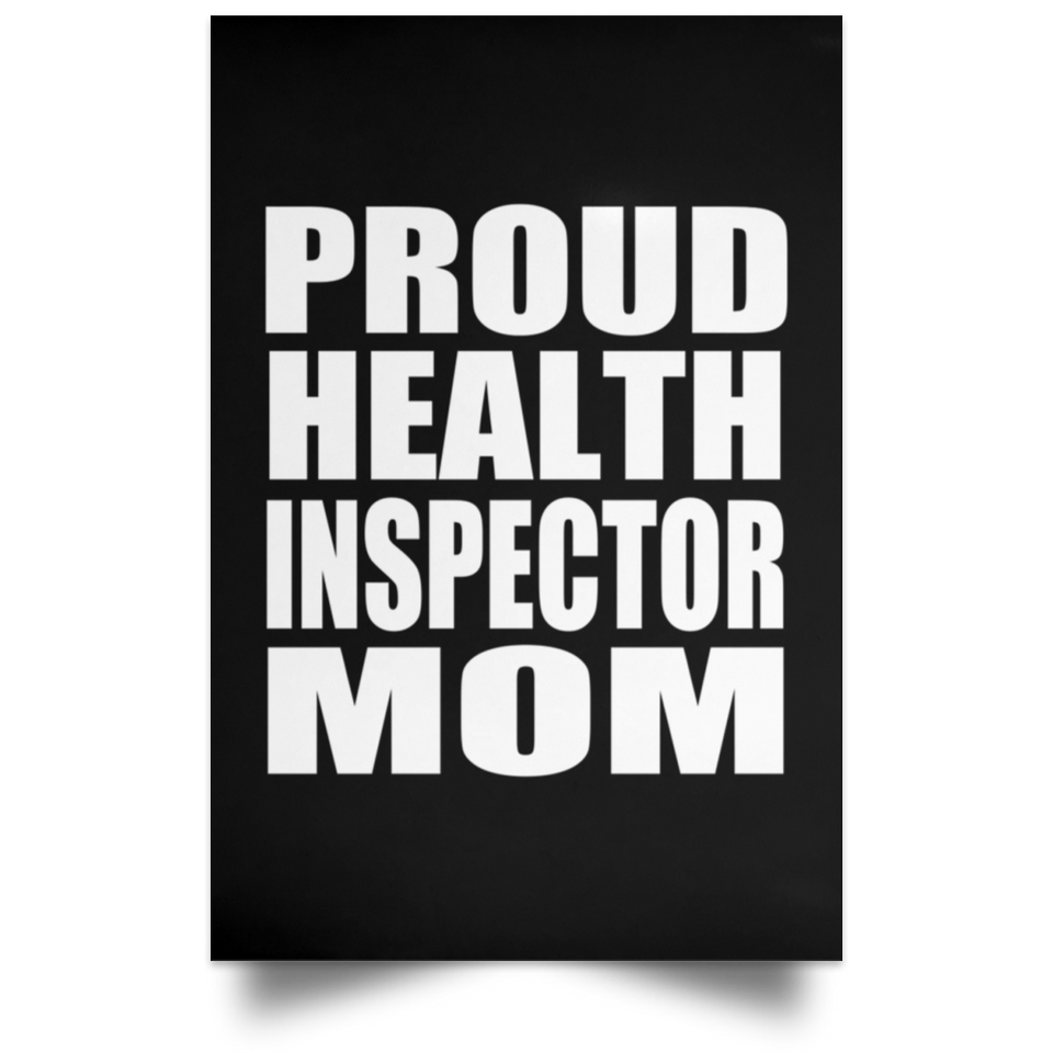 Proud Health Inspector Mom - Poster Portrait