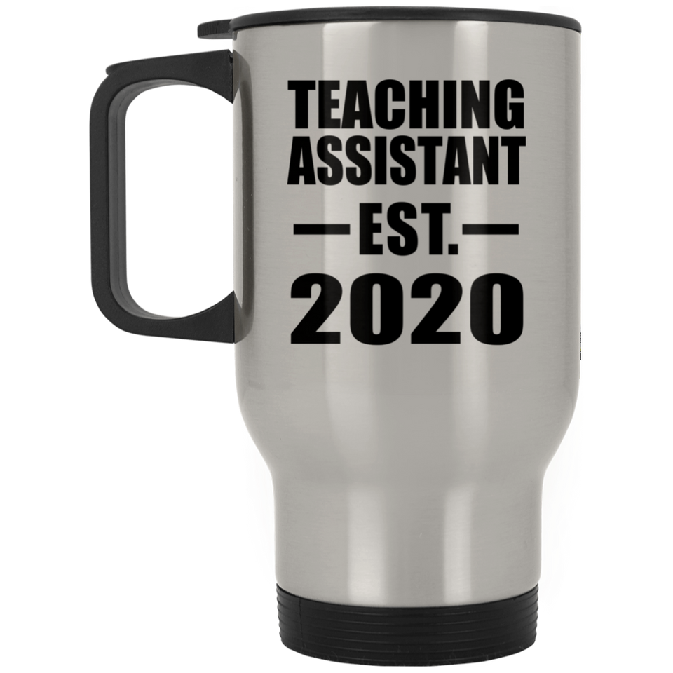 Teaching Assistant Established EST. 2020 - Silver Travel Mug