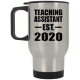 Teaching Assistant Established EST. 2020 - Silver Travel Mug