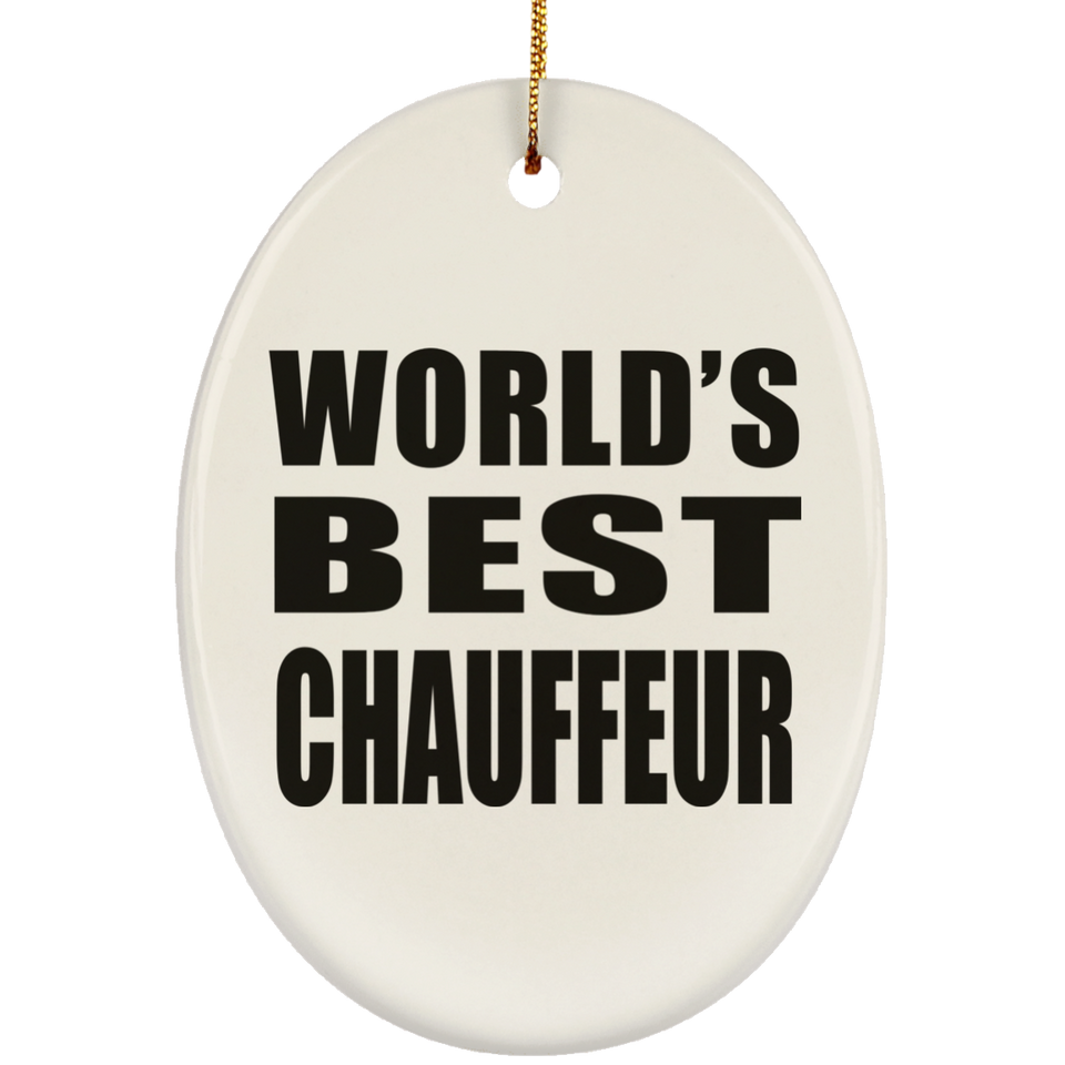 World's Best Chauffeur - Oval Ornament