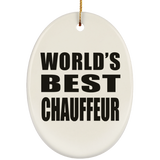World's Best Chauffeur - Oval Ornament