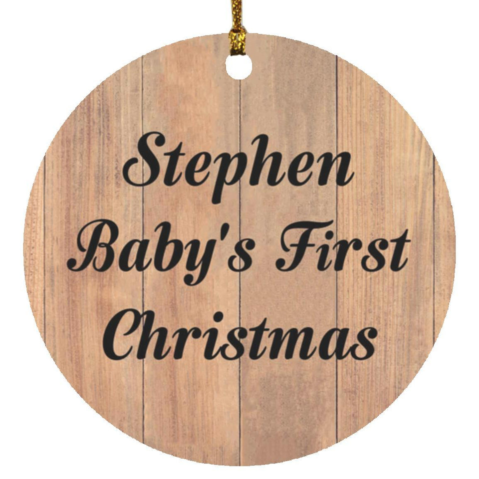 Stephen Baby's First Christmas - Circle Ornament C