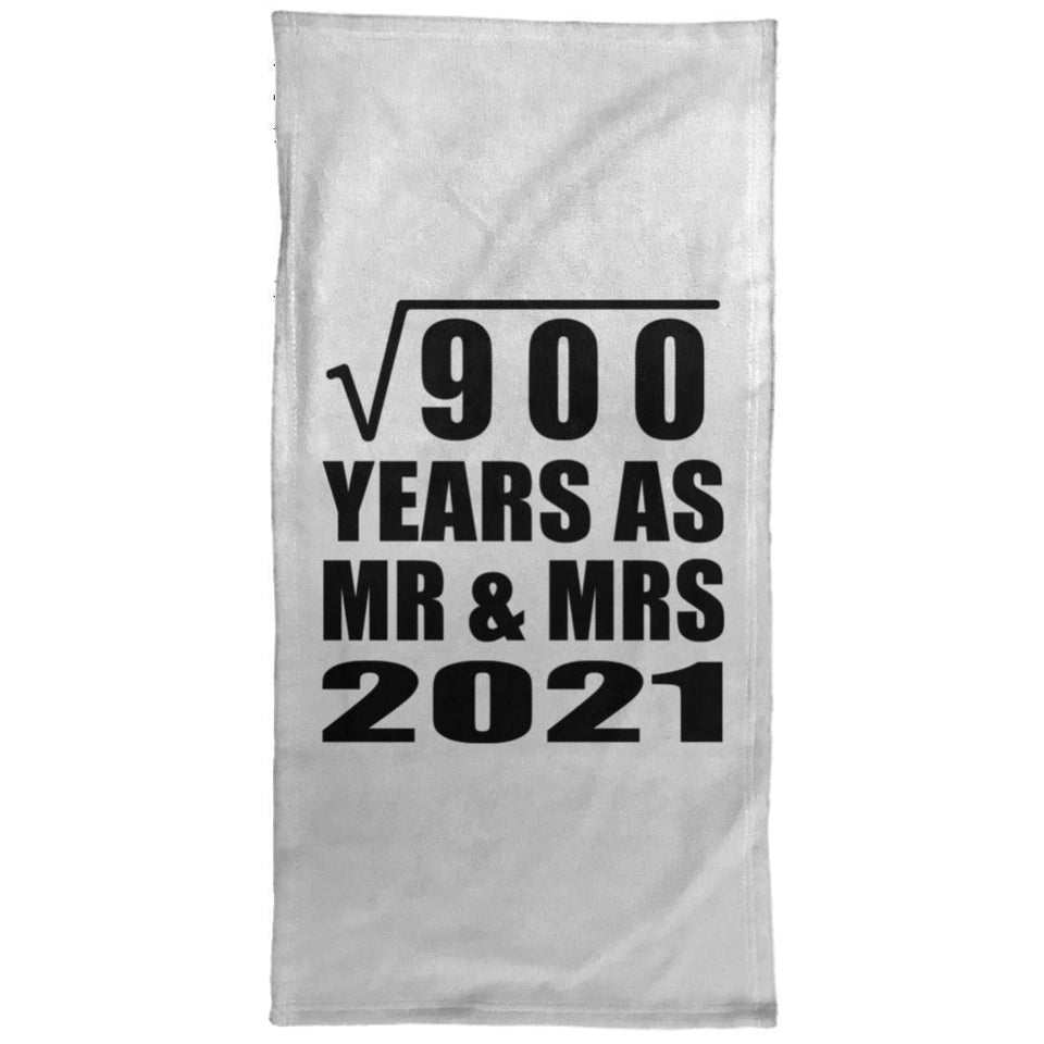 30th Anniversary Square Root of 900 Years As Mr & Mrs 2021 - Hand Towel