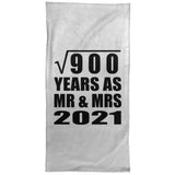 30th Anniversary Square Root of 900 Years As Mr & Mrs 2021 - Hand Towel