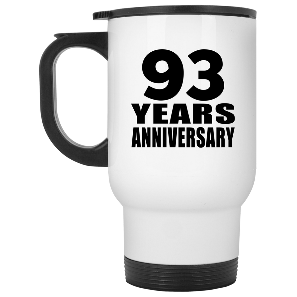 93rd Anniversary 93 Years - White Travel Mug
