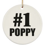 Number One #1 Poppy - Circle Ornament
